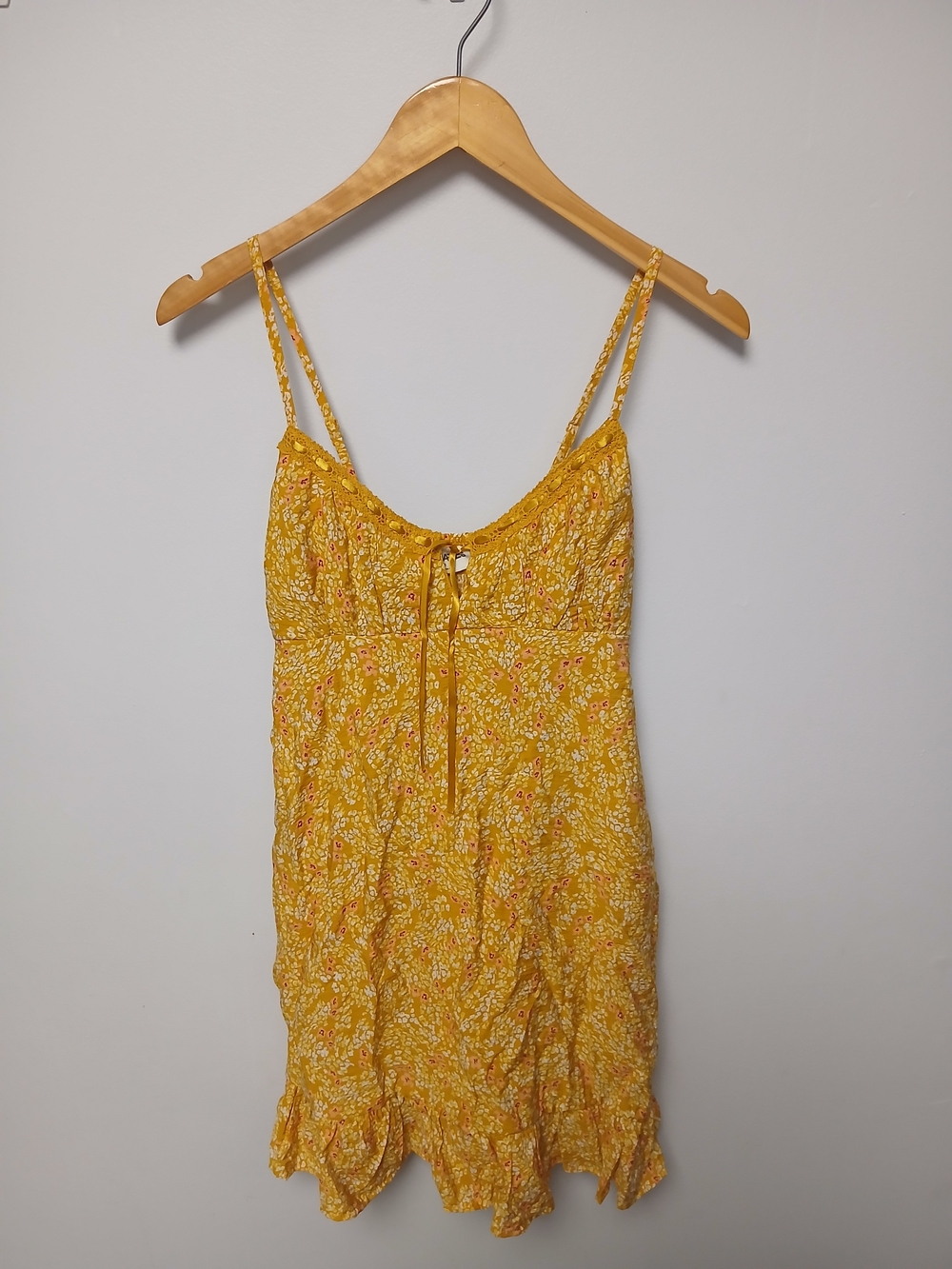 NWT No Boundaries Women's A-Line Strappy Mini-Dress Apple Juice Combo Size Small